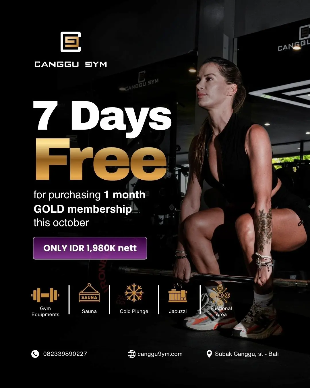 Canggu 9YM Gold Membership October Promo
